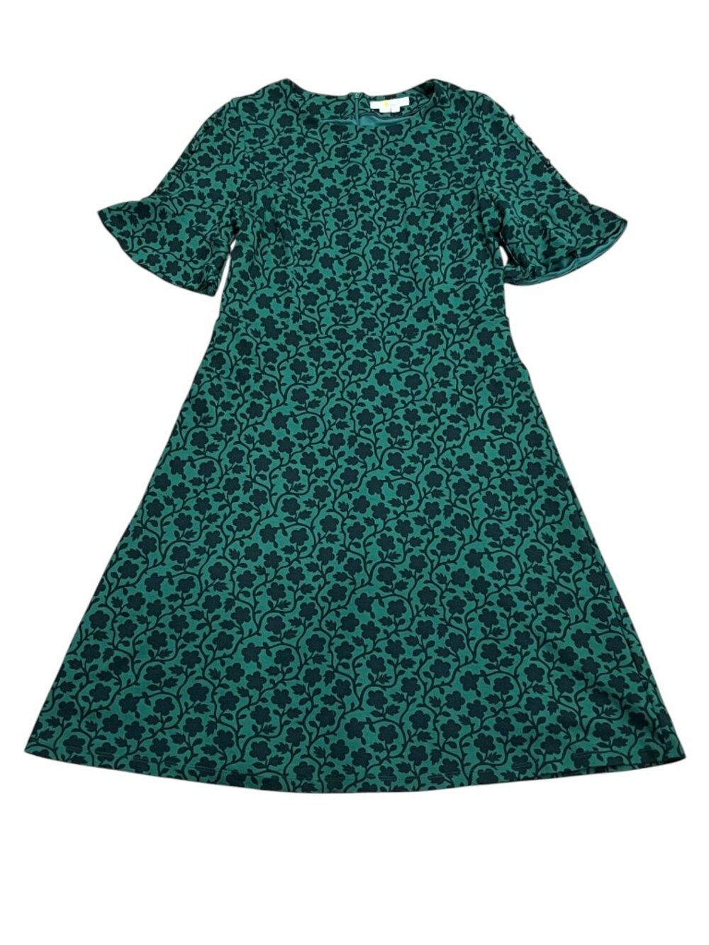 Boden Alexis Jersey Dress Enchanted Vine, Green Black, 12